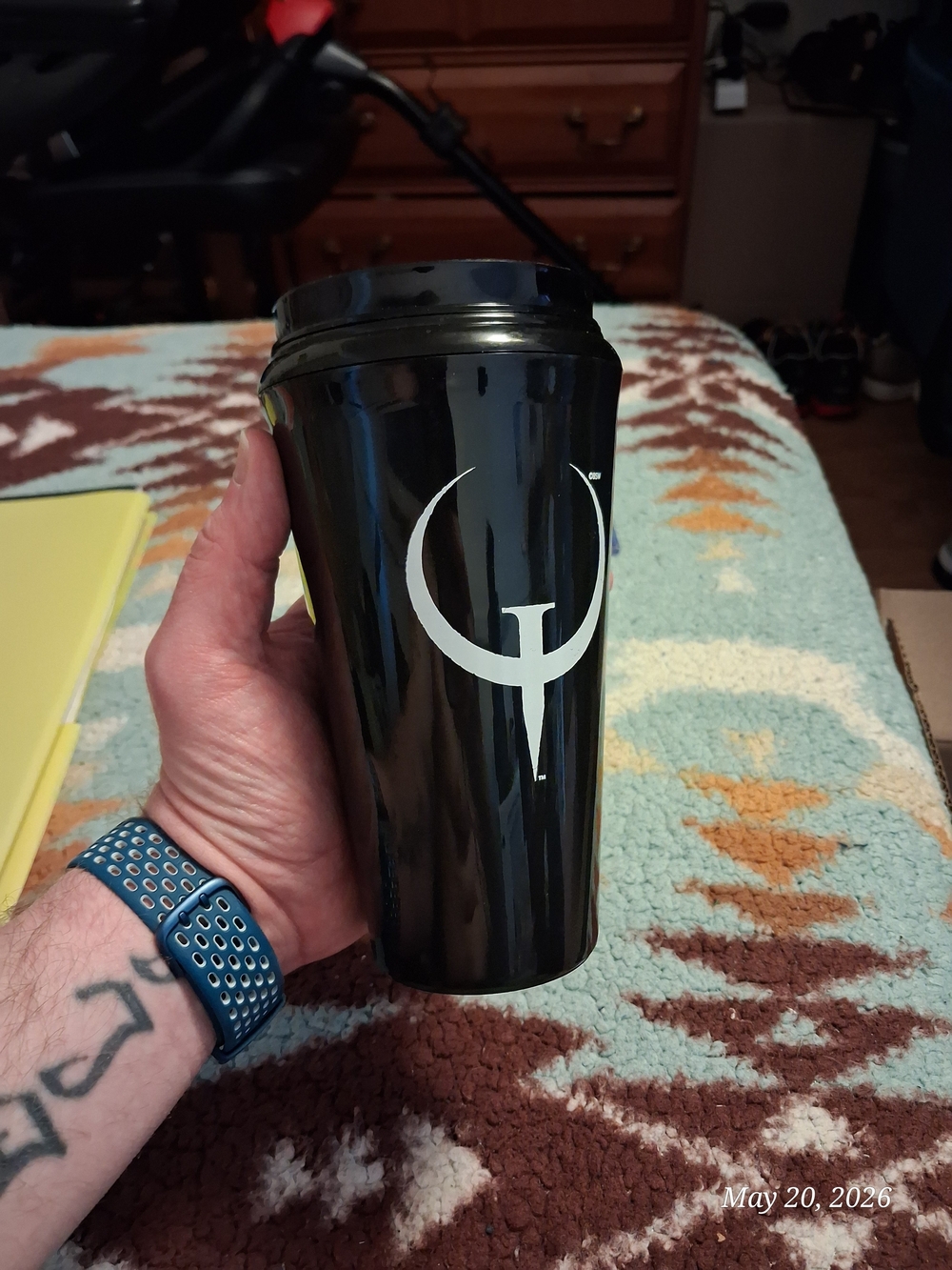 Quake Champions Video Game 16oz Travel Mug Black 🎮